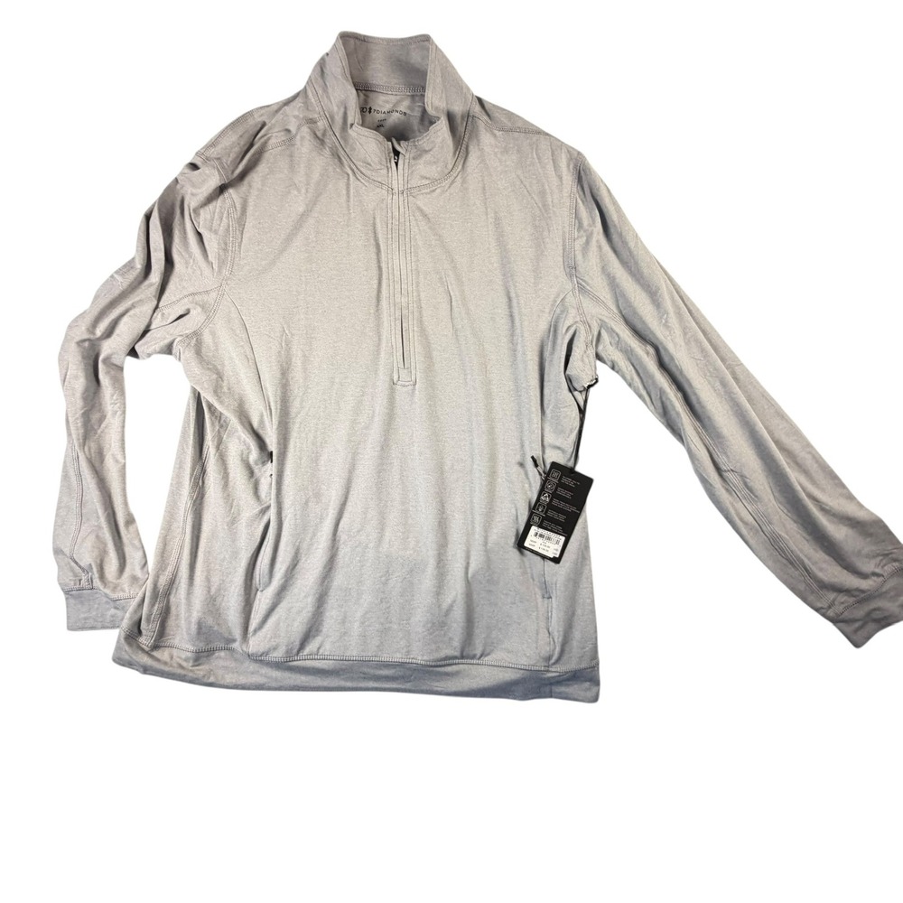 7 Diamonds Core Performance Pullover Mens XXL Gray NEW 1/4 Zip SPV-1004 Stretch